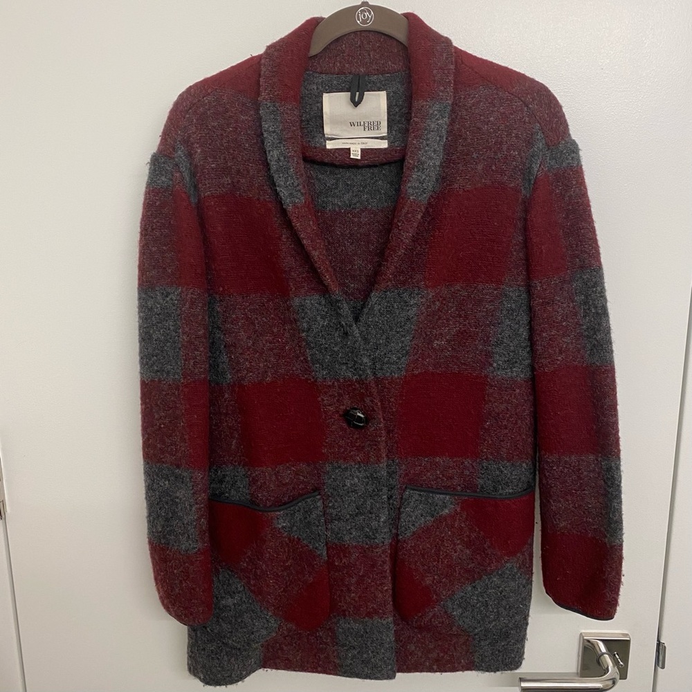 Aritzia Wilfred Free Off Duty Jacket Plaid Wool